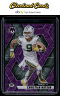 2025 Panini Mosaic #242 Christian Watson Purple Scope