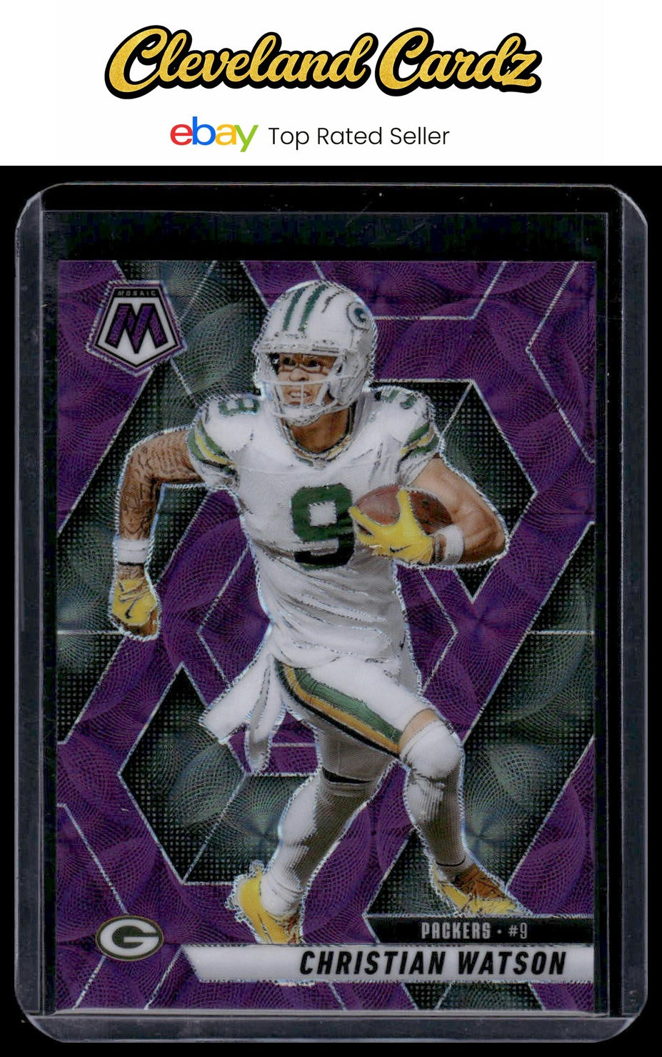 2025 Panini Mosaic #242 Christian Watson Purple Scope