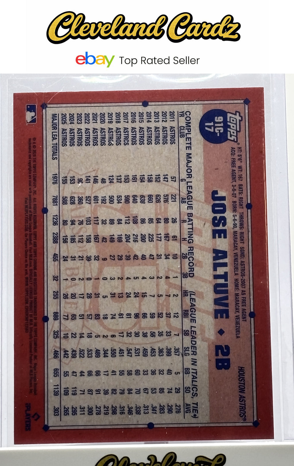 2026 Topps #91C-17 Jose Altuve Mojo Refractor