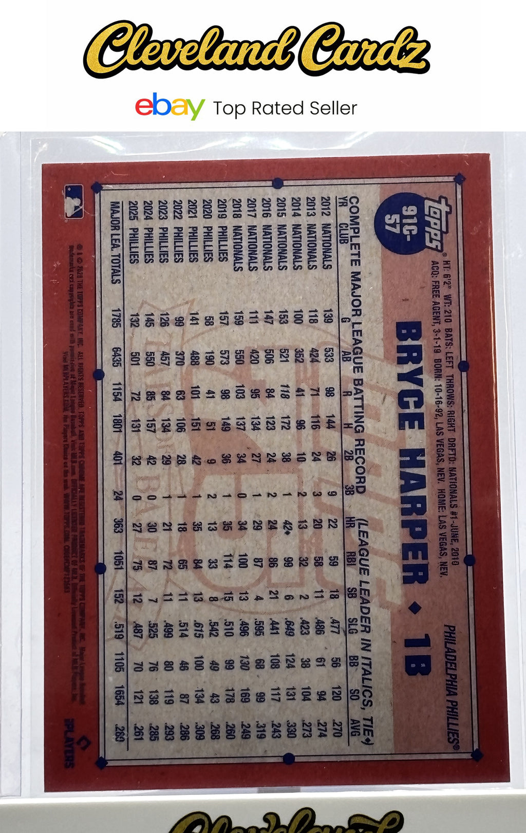 2026 Topps #91C-57 Bryce Harper Mojo Refractor