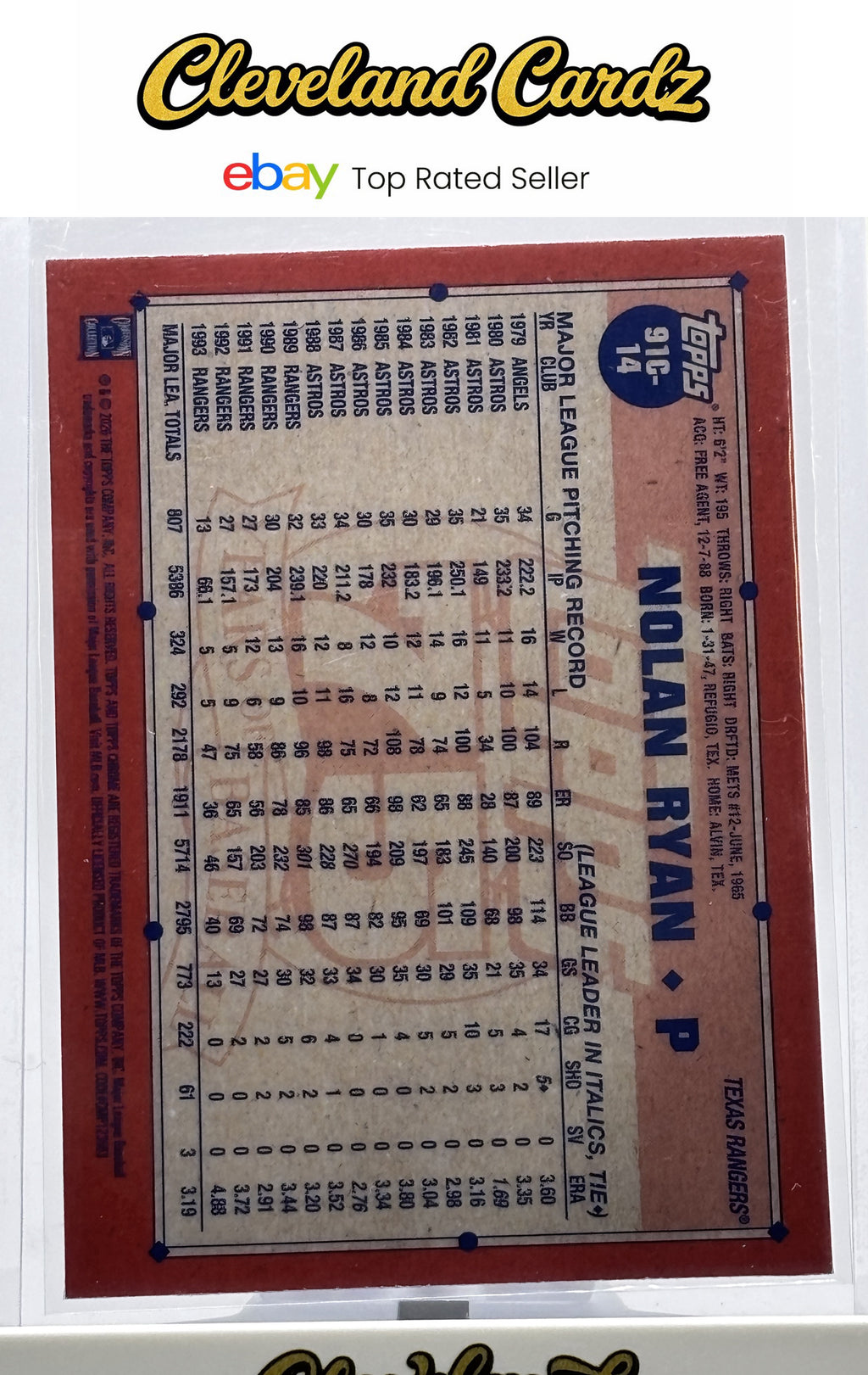 2026 Topps #91C-14 Nolan Ryan Mojo Refractor