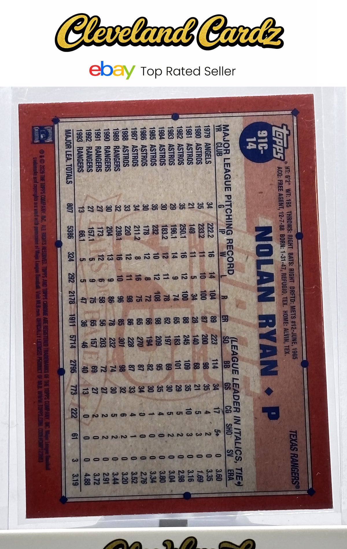 2026 Topps #91C-14 Nolan Ryan Mojo Refractor