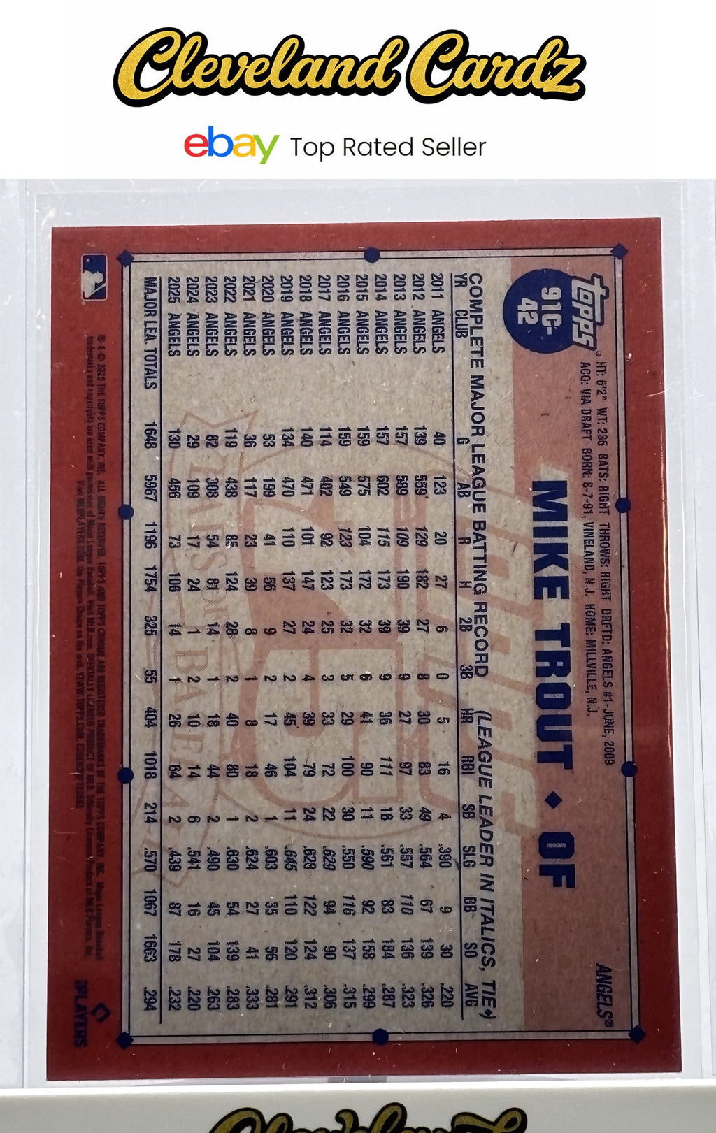 2026 Topps #91C-42 Mike Trout Mojo Refractor