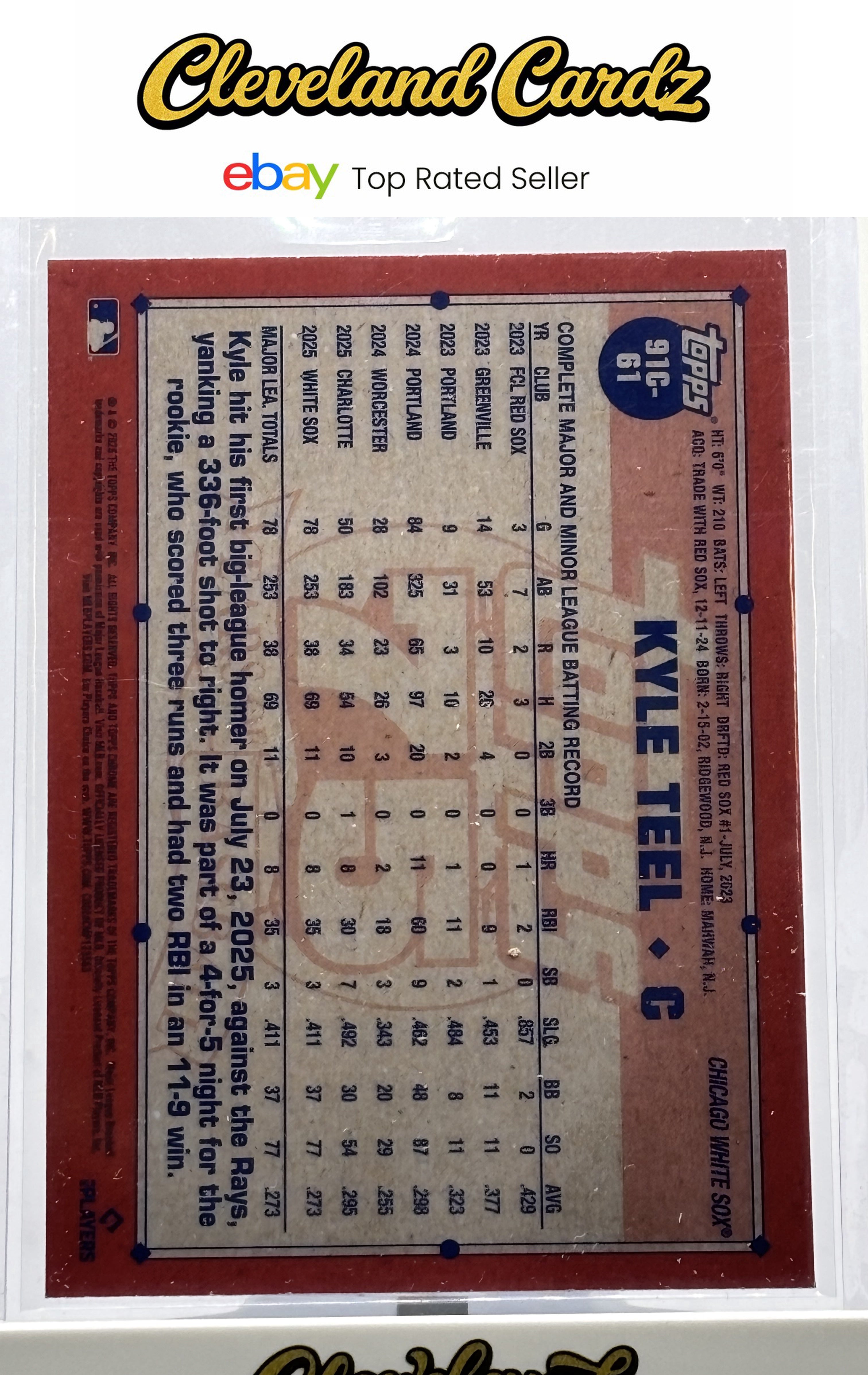 2026 Topps #91C-61 Kyle Teel Mojo Refractor