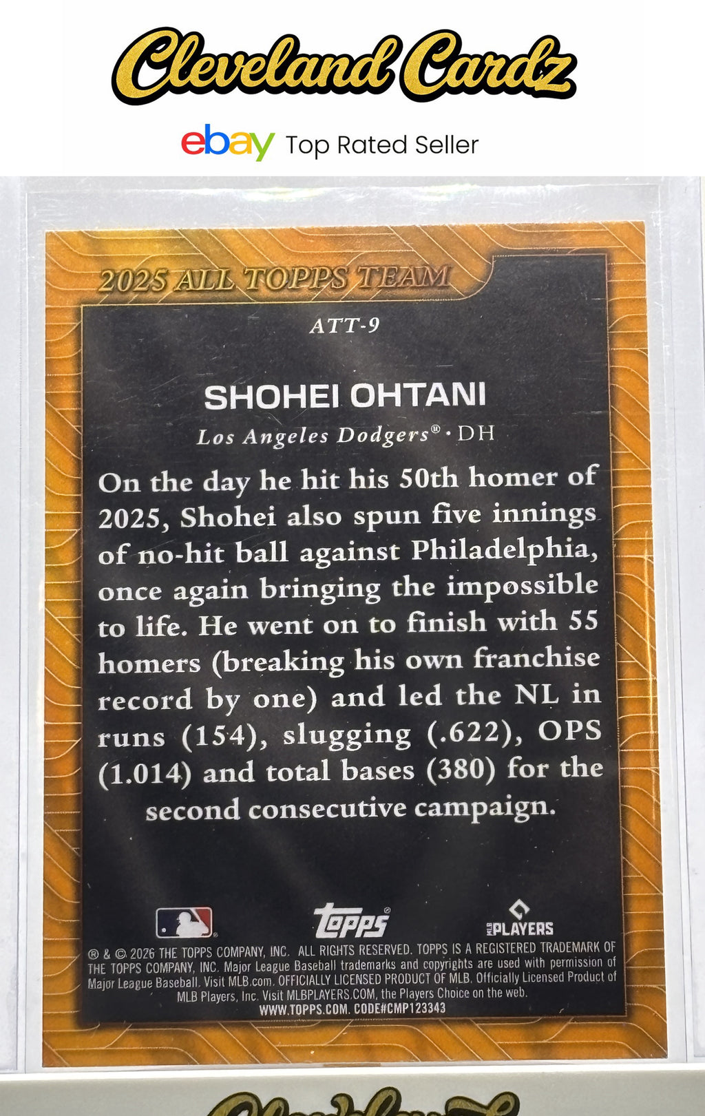2026 Topps #ATT-9 Shohei Ohtani 2025 All Topps Team