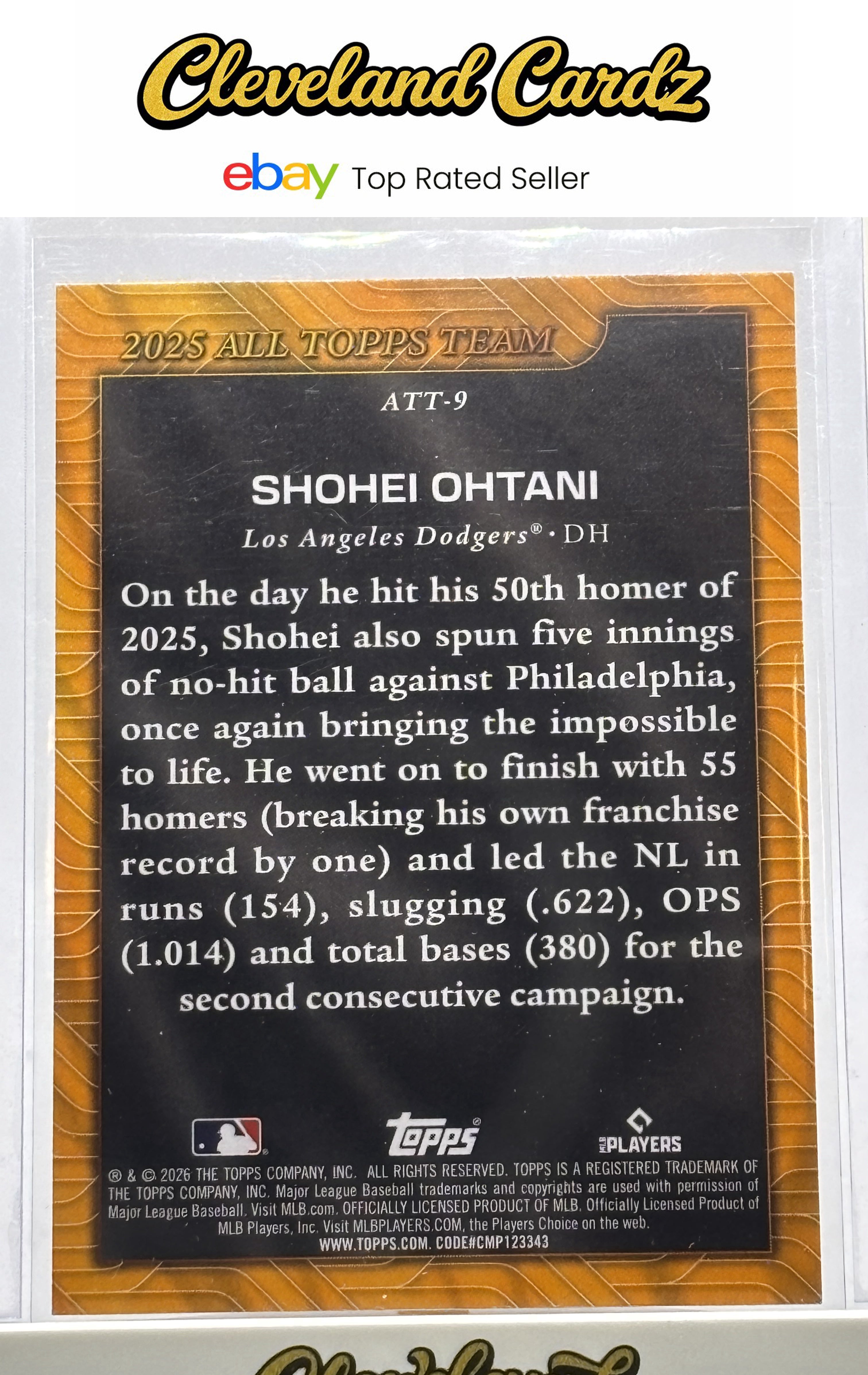 2026 Topps #ATT-9 Shohei Ohtani 2025 All Topps Team