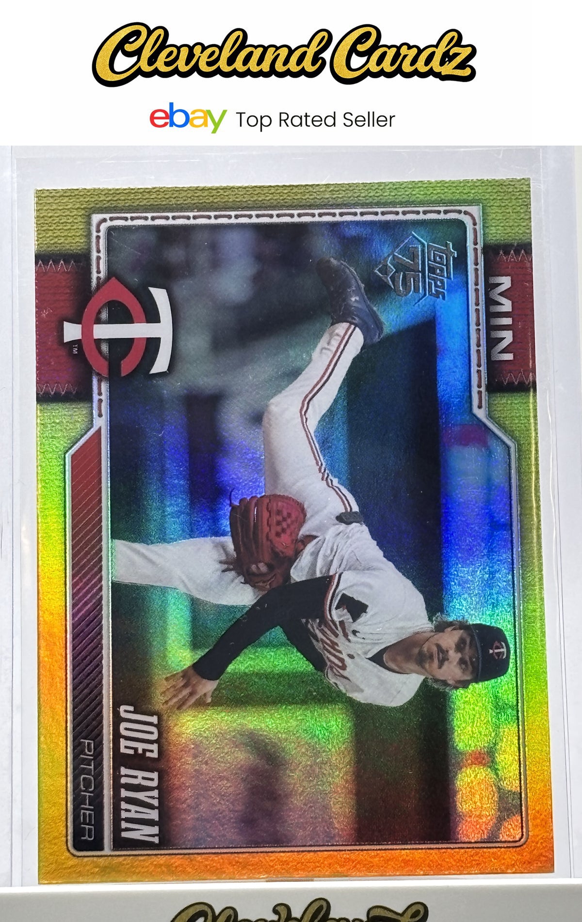 2026 Topps #54 Joe Ryan Yellow Rainbow Foil #/399