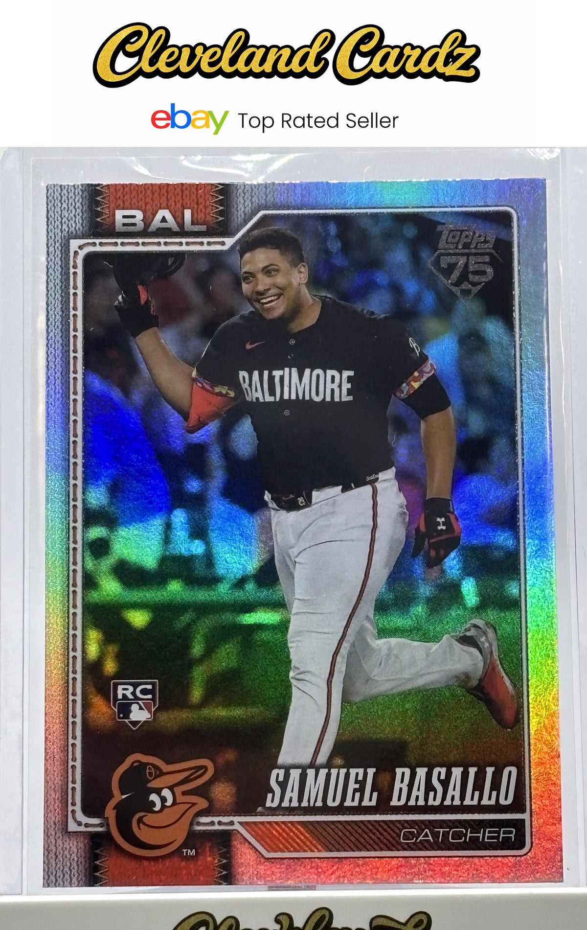 2026 Topps #104 Samuel Basallo Rainbow Foil