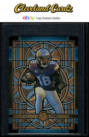 2025 Panini Mosaic #16 Justin Jefferson Stained Glass Oversized