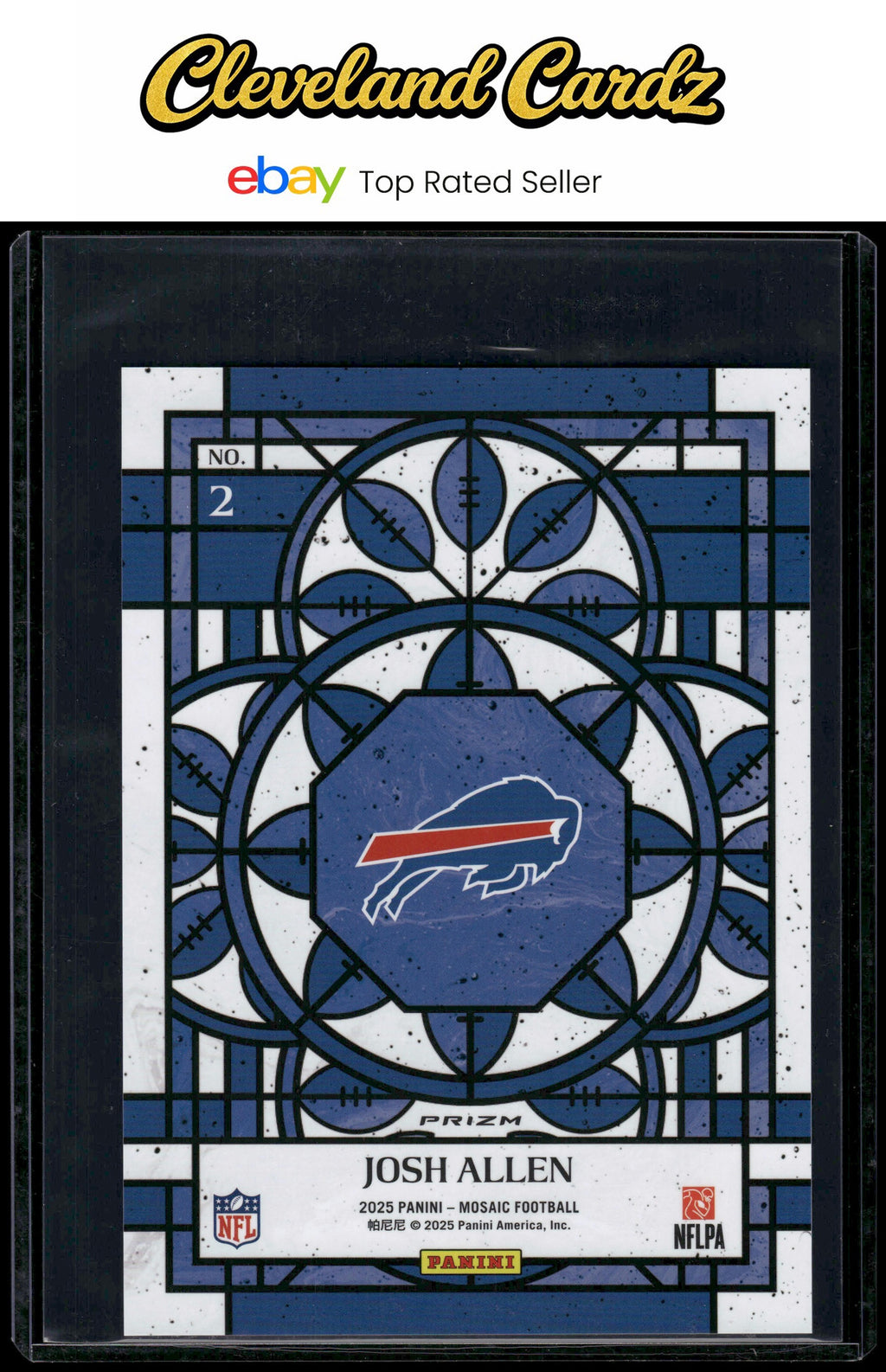 2025 Panini Mosaic #2 Josh Allen Stained Glass Oversized