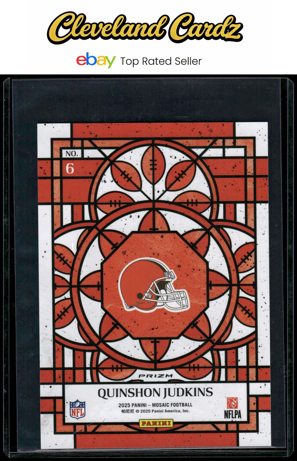 2025 Panini Mosaic #6 Quinshon Judkins Stained Glass Oversized