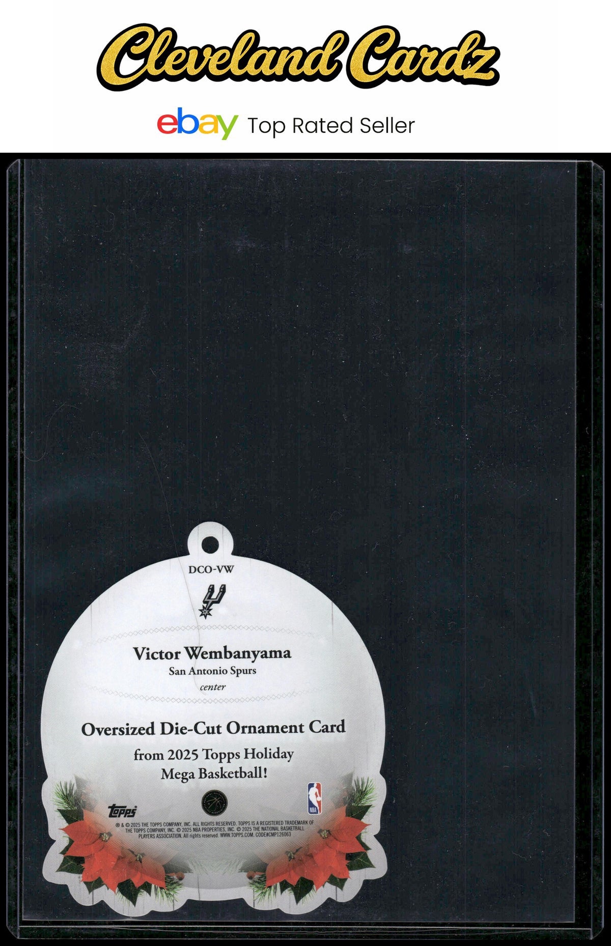 2025-26 Topps Holiday #DCO-VW Victor Wembanyama Oversized Die Cut Ornaments
