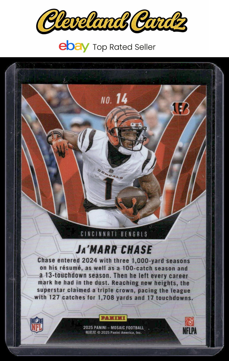 2025 Panini Mosaic #14 Ja’Marr Chase Elevate