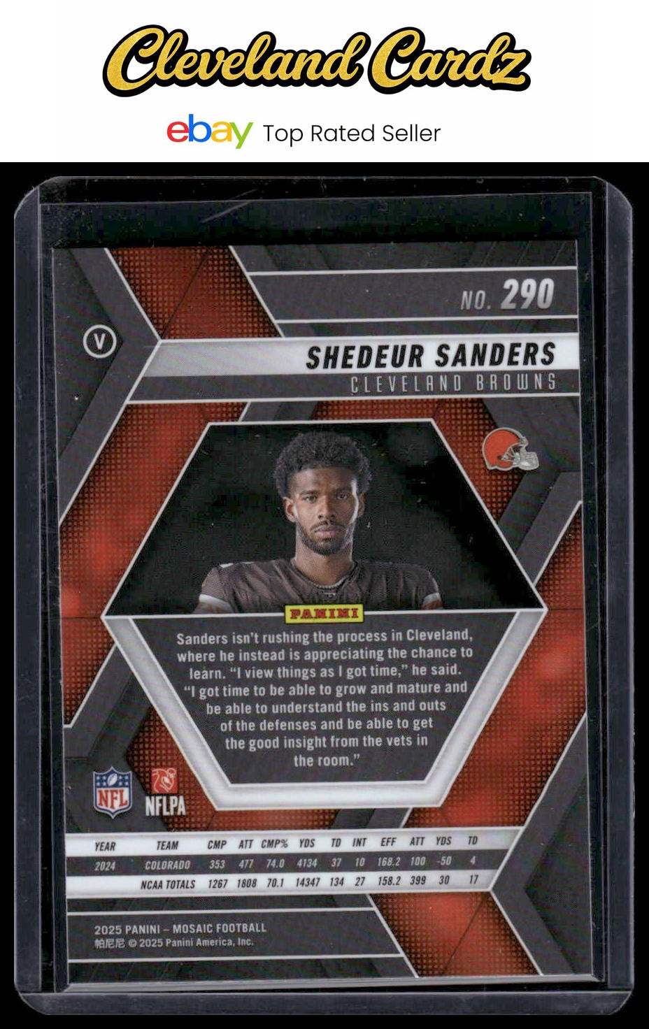 2025 Panini Mosaic #290 Shedeur Sanders Image Variaion