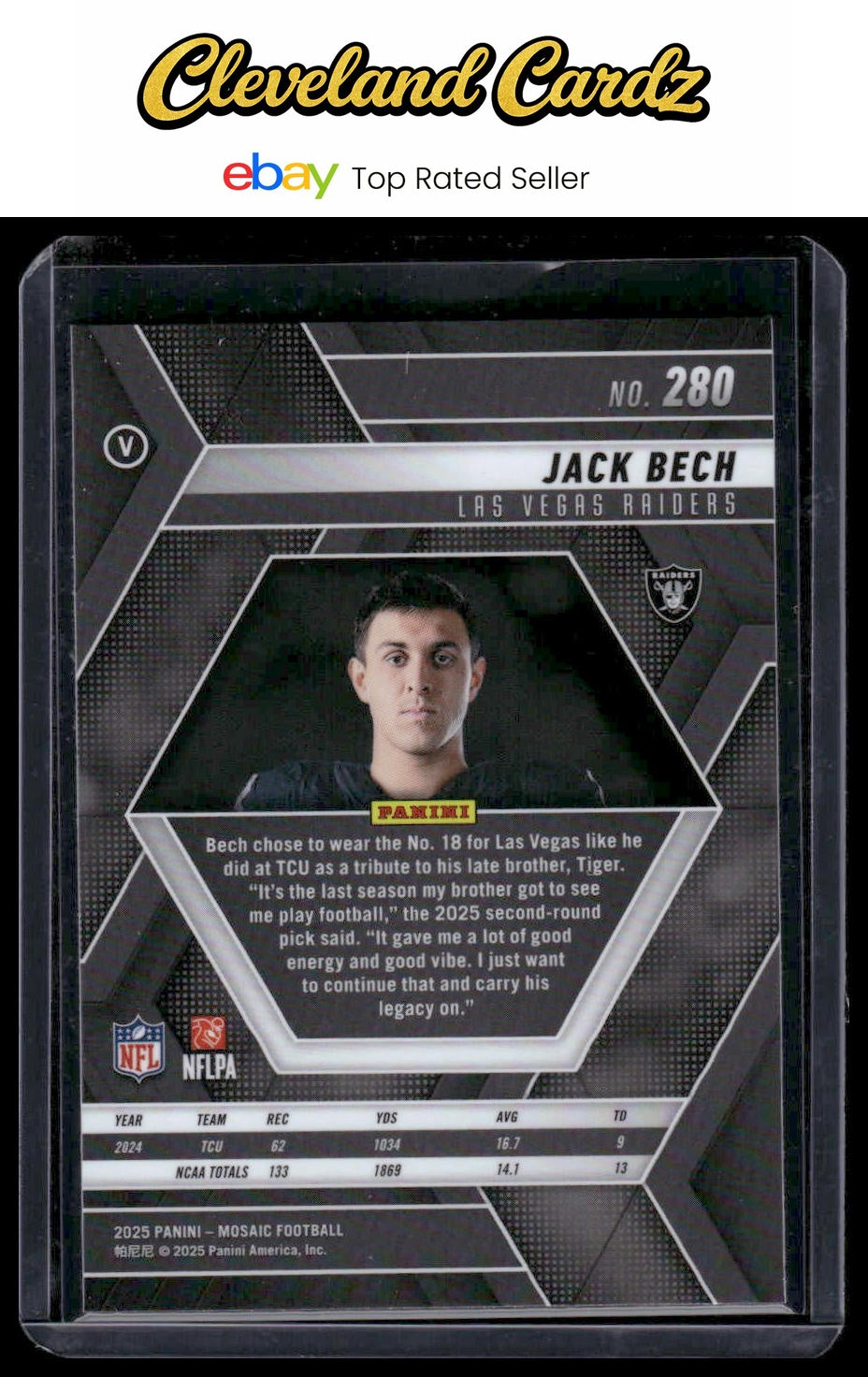 2025 Panini Mosaic #280 Jack Bech Image Variation