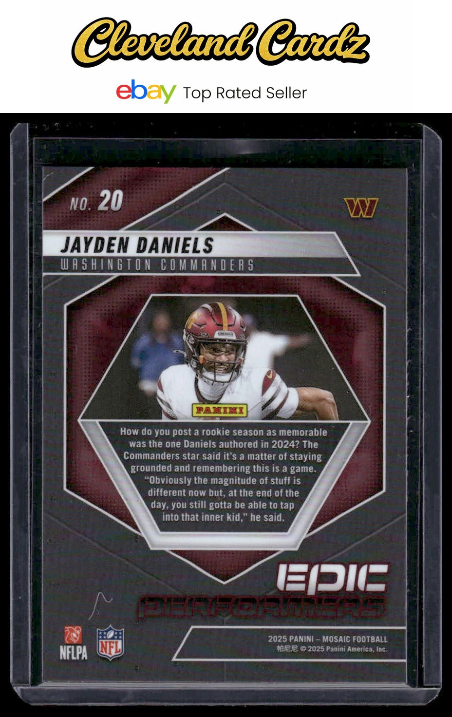 2025 Panini Mosaic #20 Jayden Daniels Epic Performers