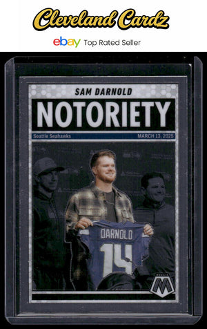 2025 Panini Mosaic #9 Sam Darnold Notoriety