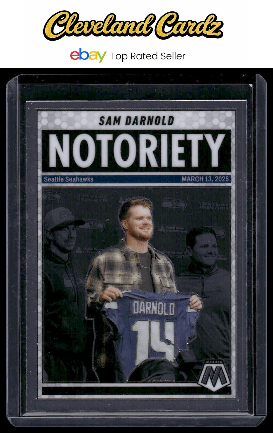 2025 Panini Mosaic #9 Sam Darnold Notoriety