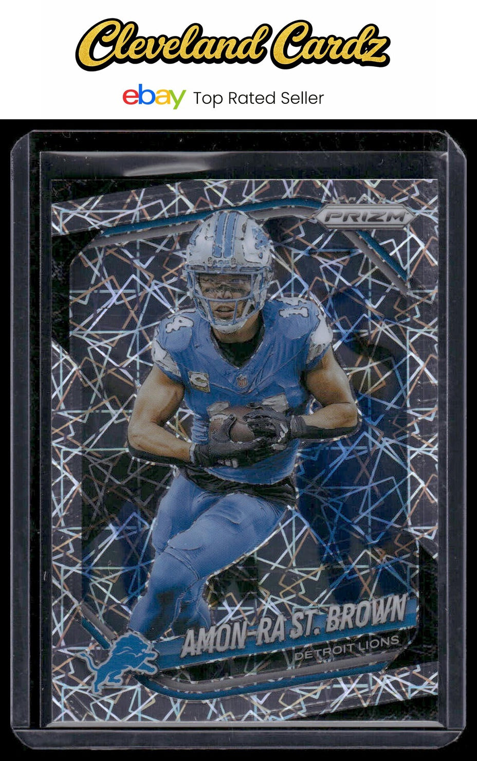 2025 Panini Prizm #187 Amon-Ra St. Brown Lazer