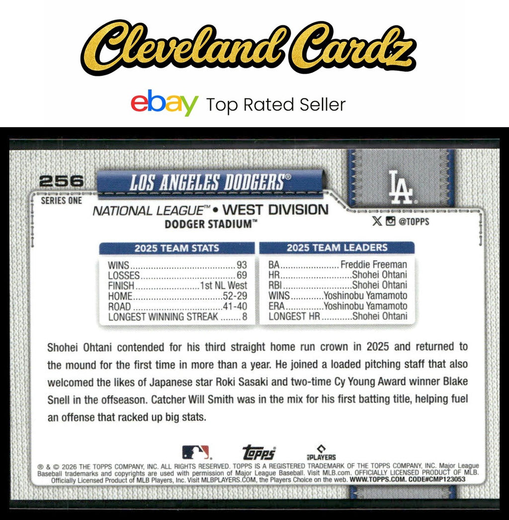2026 Topps #256 Los Angeles Dodgers