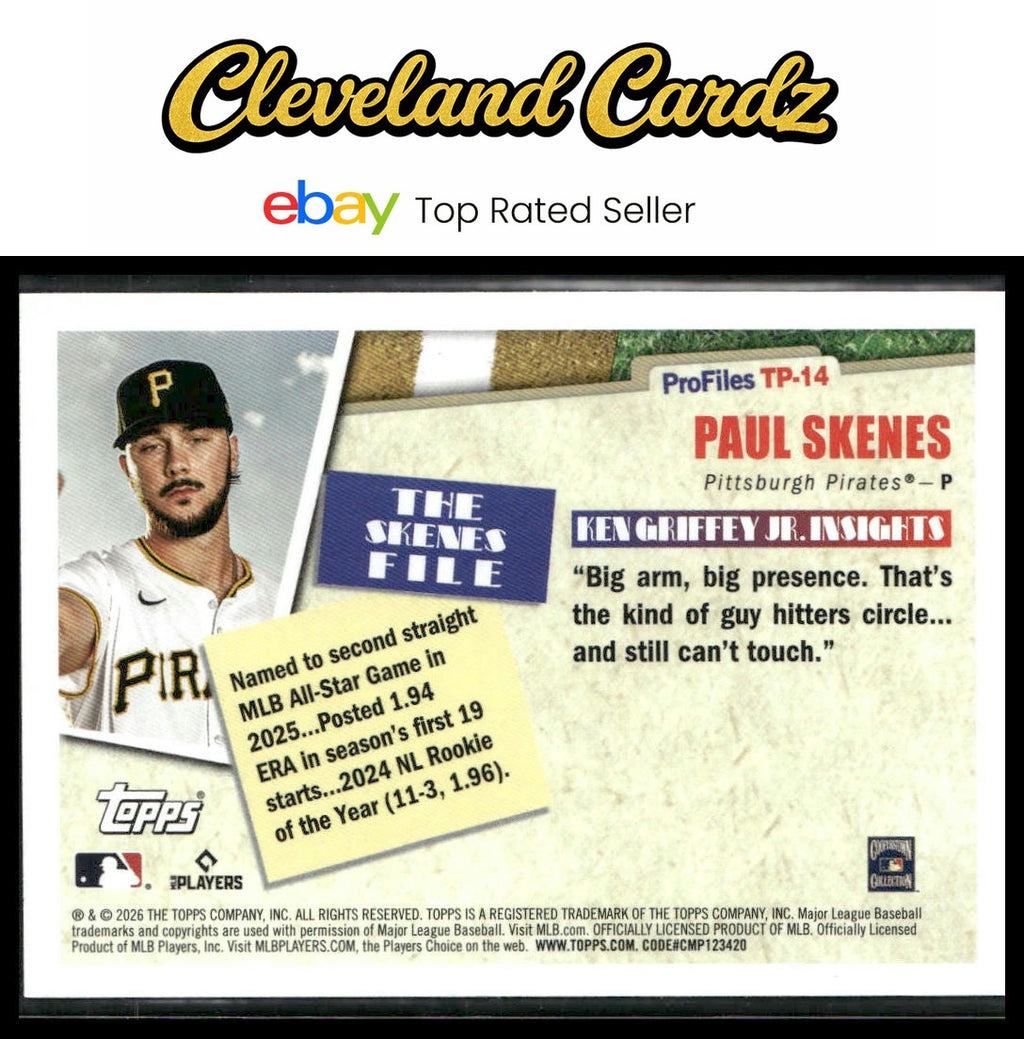 2026 Topps #TP-14 Paul Skenes Topps Profiles
