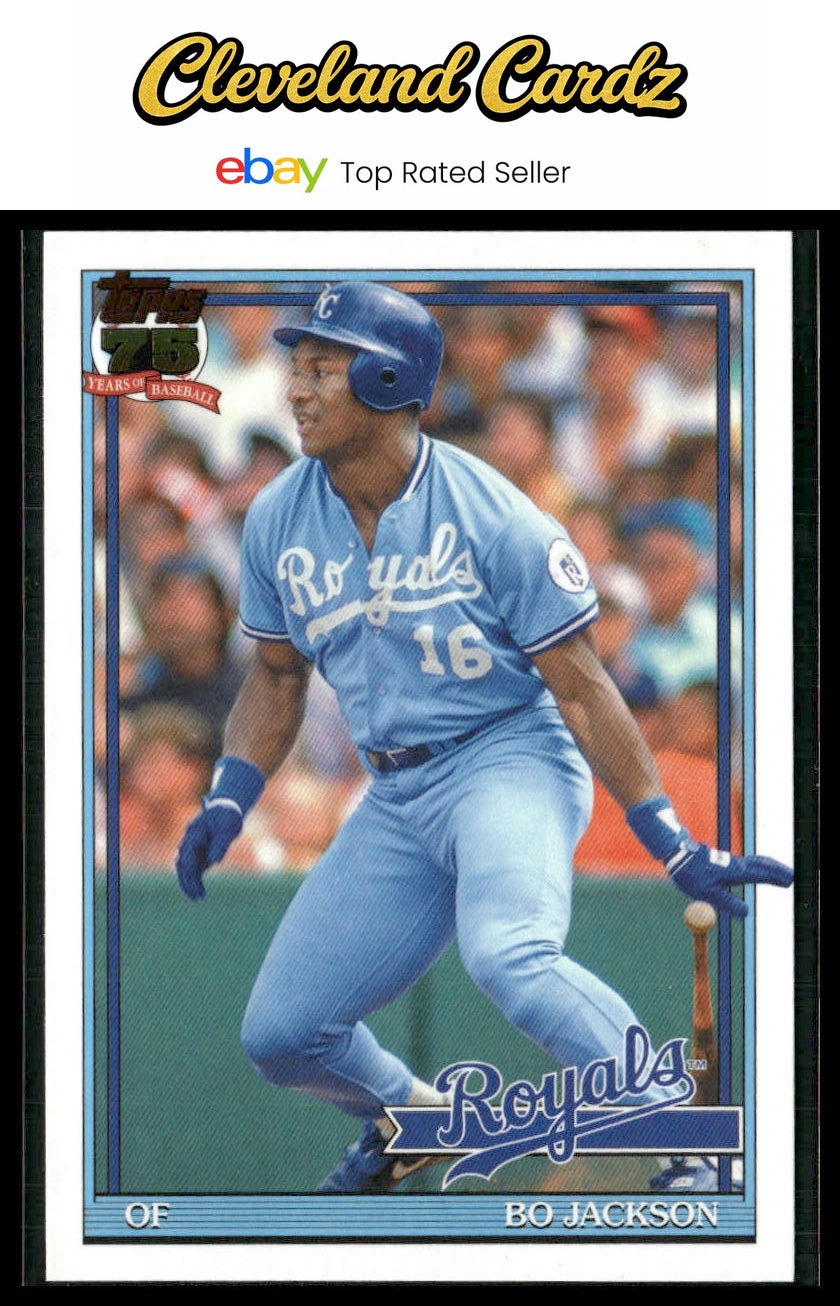 2026 Topps #T91-29 Bo Jackson 1991 Topps Baseball 35th Anniversary