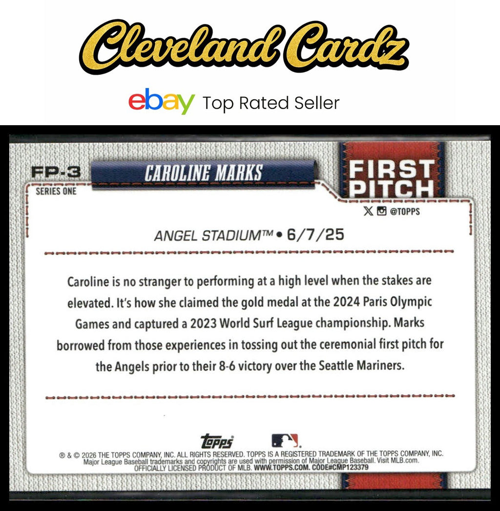 2026 Topps #FP-3 Caroline Marks First Pitch