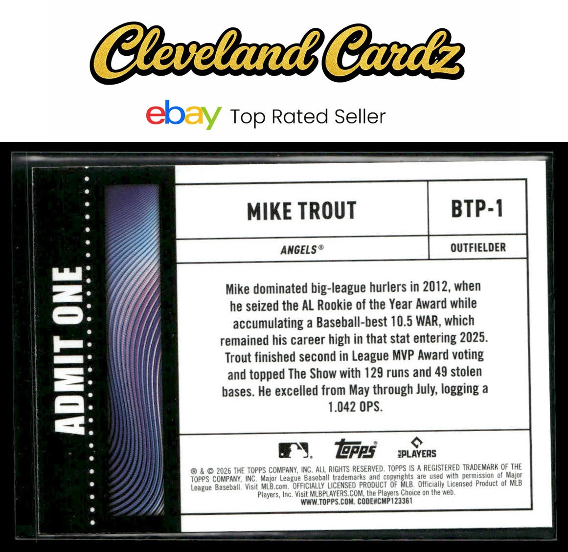 2026 Topps #BTP-1 Mike Trout Big Ticket Players