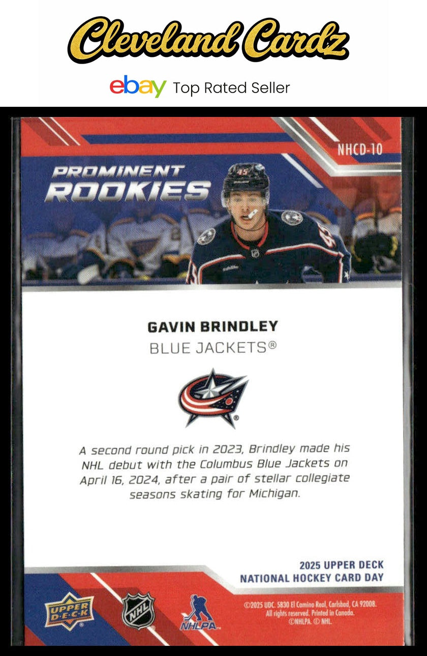 2025 Upper Deck National Hockey Card Day #NHCD-10 Gavin Brindley