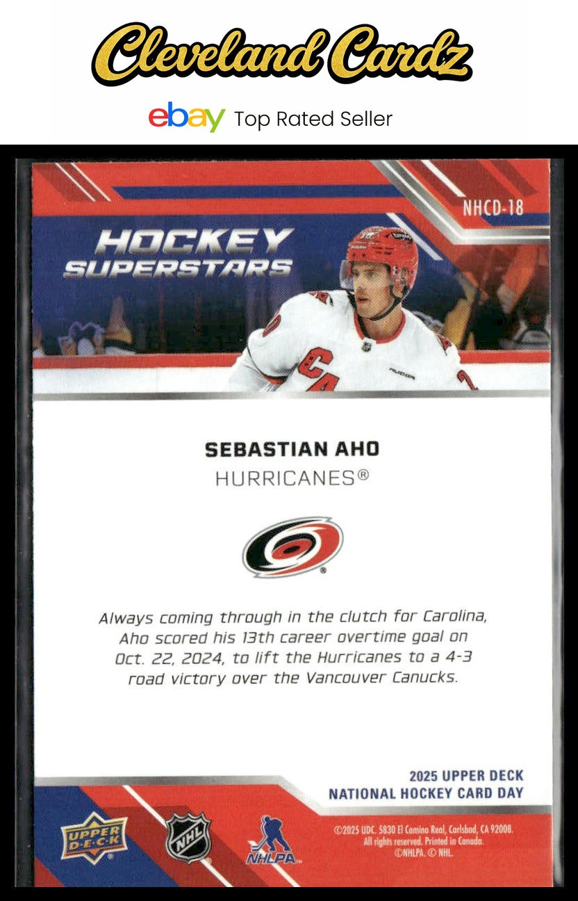 2025 Upper Deck National Hockey Card Day #NHCD-18 Sebastian Aho