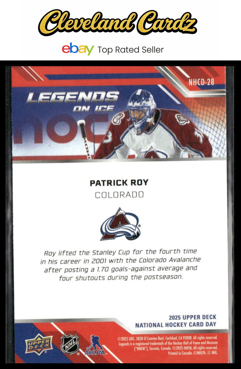 2025 Upper Deck National Hockey Card Day #NHCD-28 Patrick Roy
