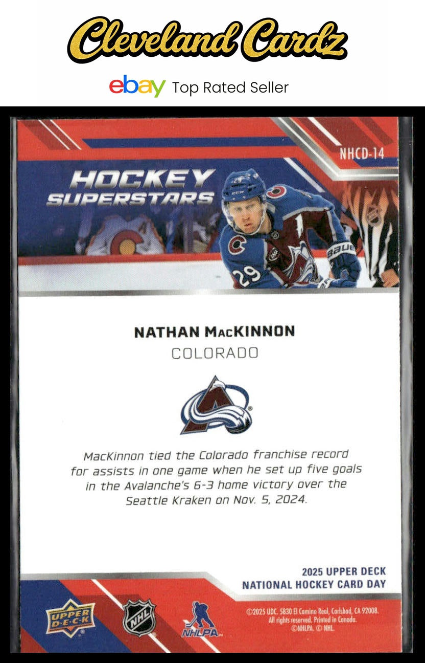 2025 Upper Deck National Hockey Card Day #NHCD-14 Nathan MacKinnon