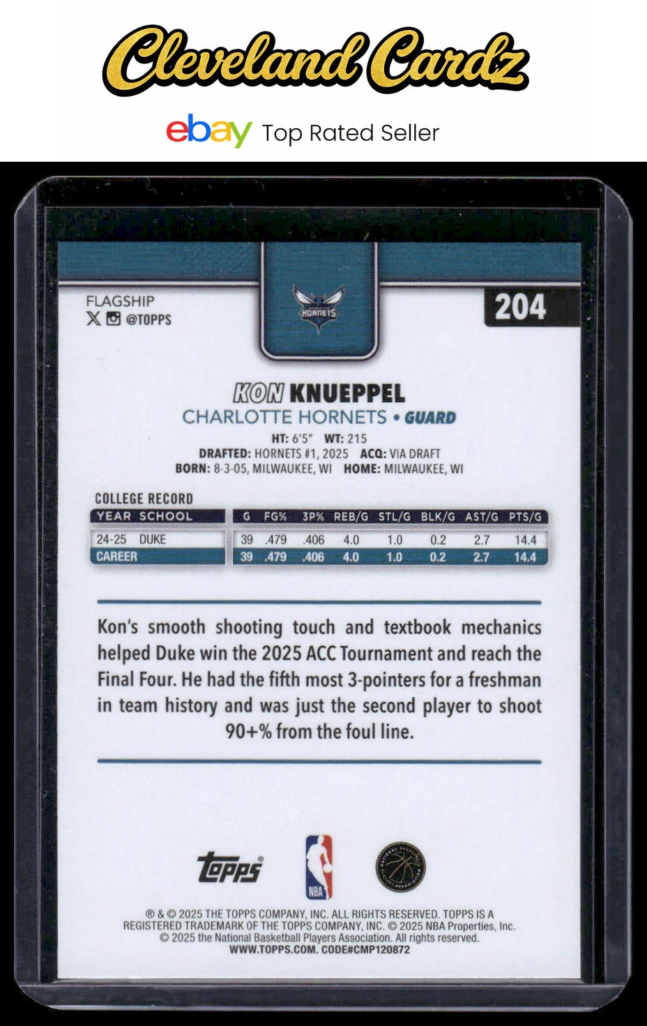 2025-26 Topps #204 Kon Knueppel