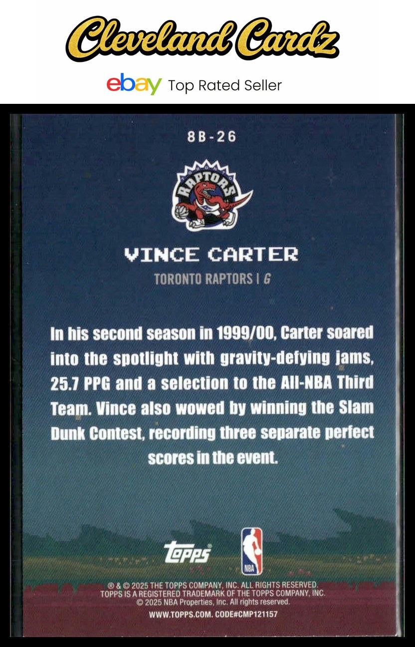 2025-26 Topps #8B-26 Vince Carter 8-Bit Ballers