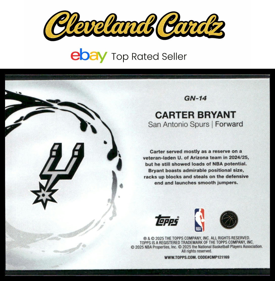 2025-26 Topps #GN-14 Carter Bryant Generation Now