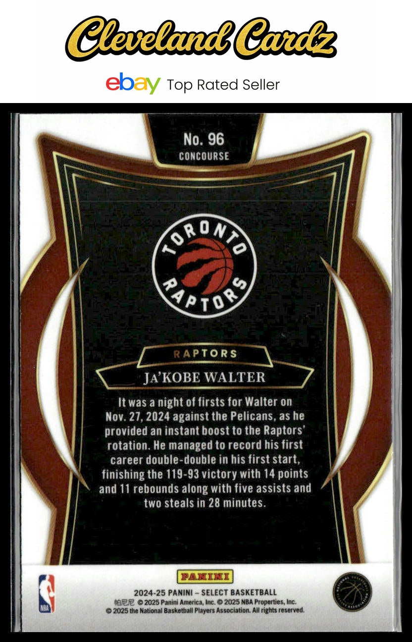 2024-25 Panini Select #96 Ja'Kobe Walter Blue