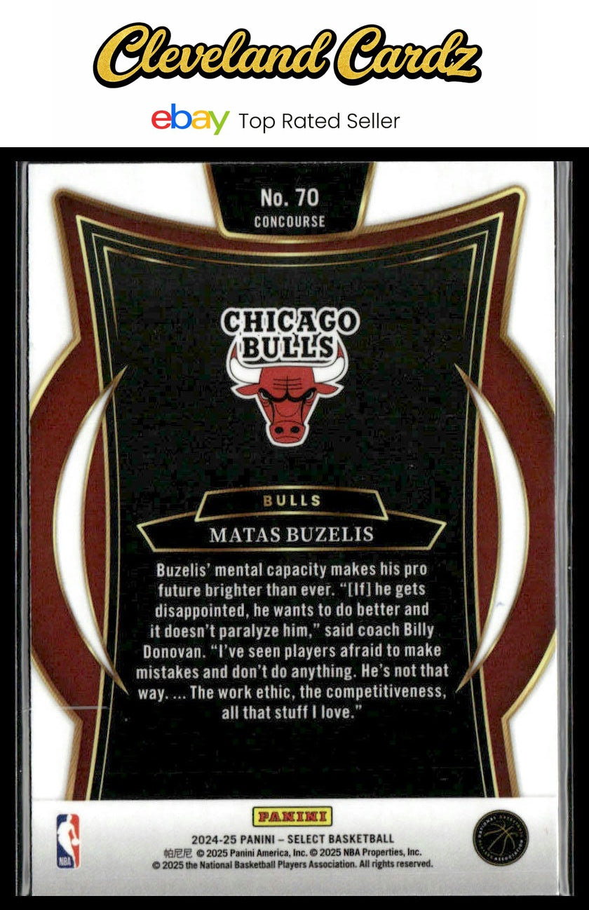 2024-25 Panini Select #70 Matas Buzelis Blue