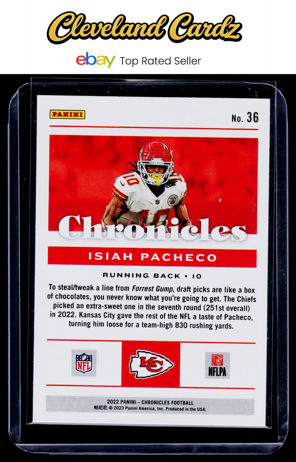 2022 Panini Chronicles #36 Isiah Pacheco RC