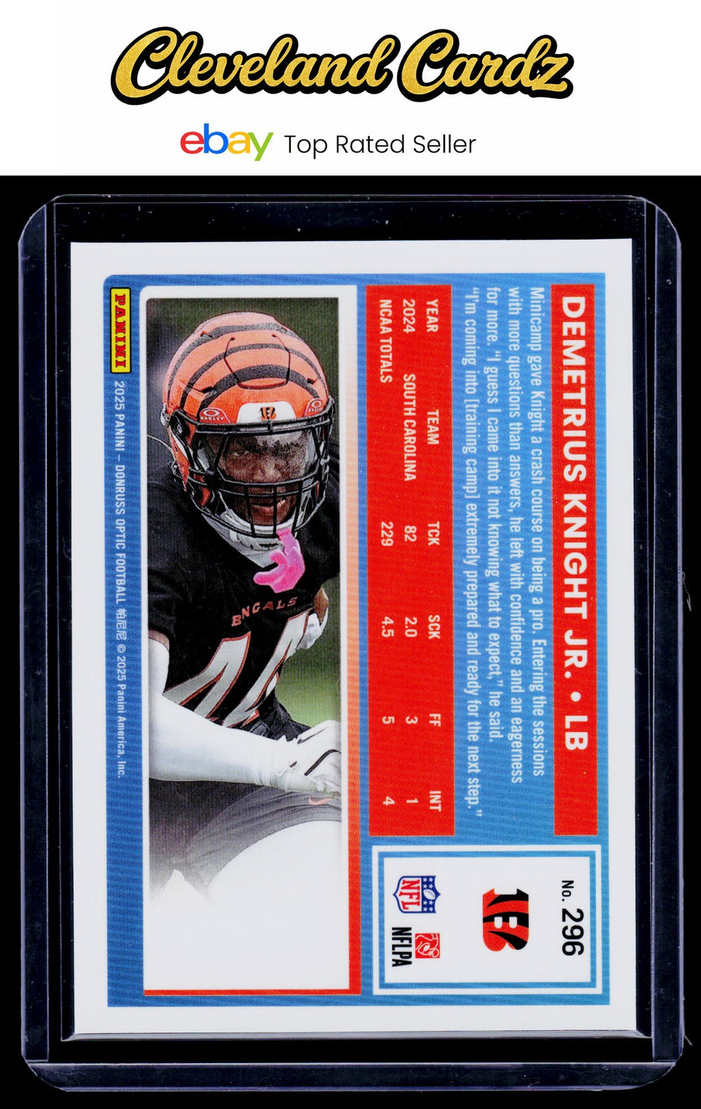 2025 Donruss #385 Demetrius Knight Jr. Rated Rookie