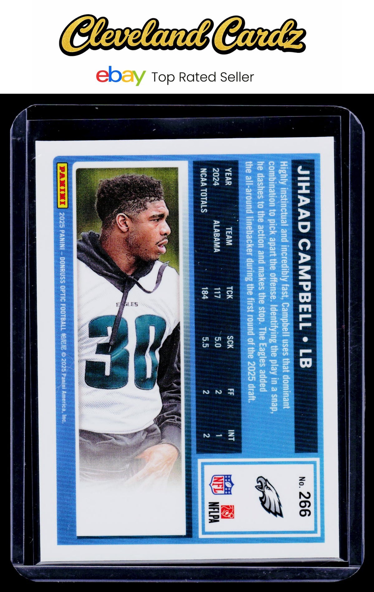 2025 Donruss #343 Jihaad Campbell Rate Rookie