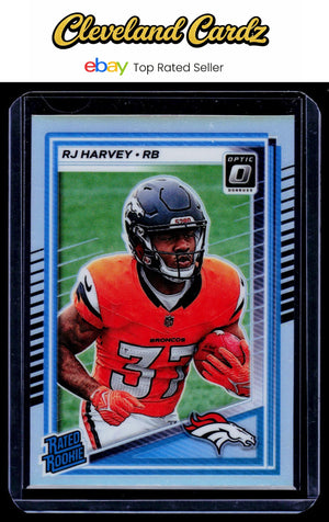 2025 Donruss Optic #208 RJ Harvey Silver Prizm Rated Rookie