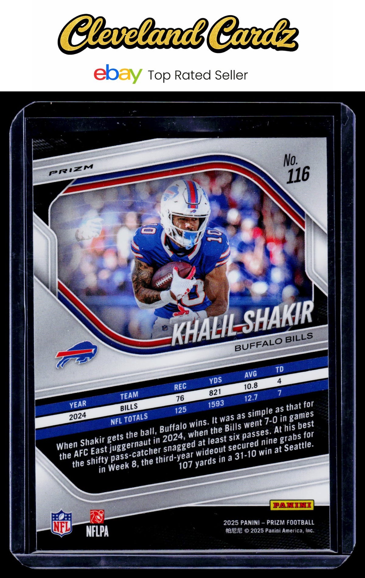 2025 Panini Prizm #116 Khalil Shakir Silver Prizm