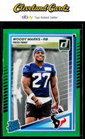 2025 Donruss #377 Woody Marks Press Proofs Green Rated Rookie