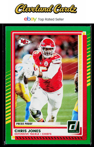 2025 Donruss #106 Chris Jones Press Proofs Green