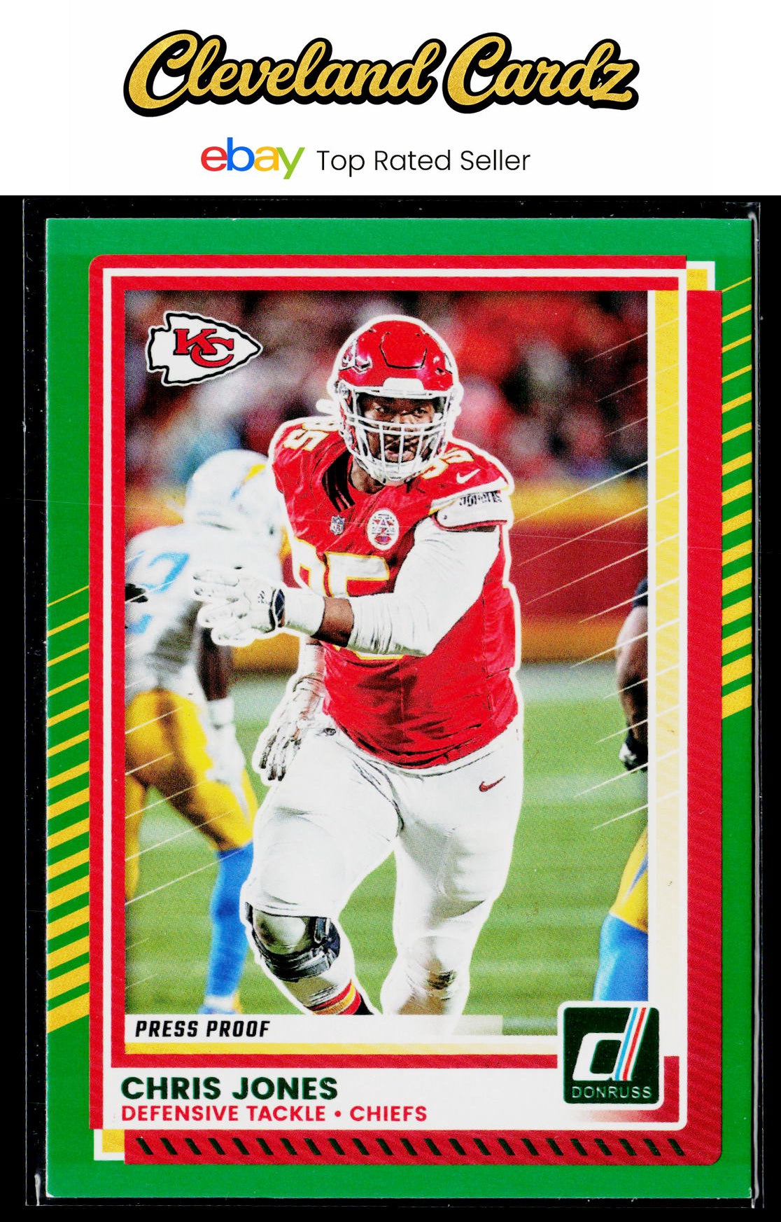 2025 Donruss #106 Chris Jones Press Proofs Green