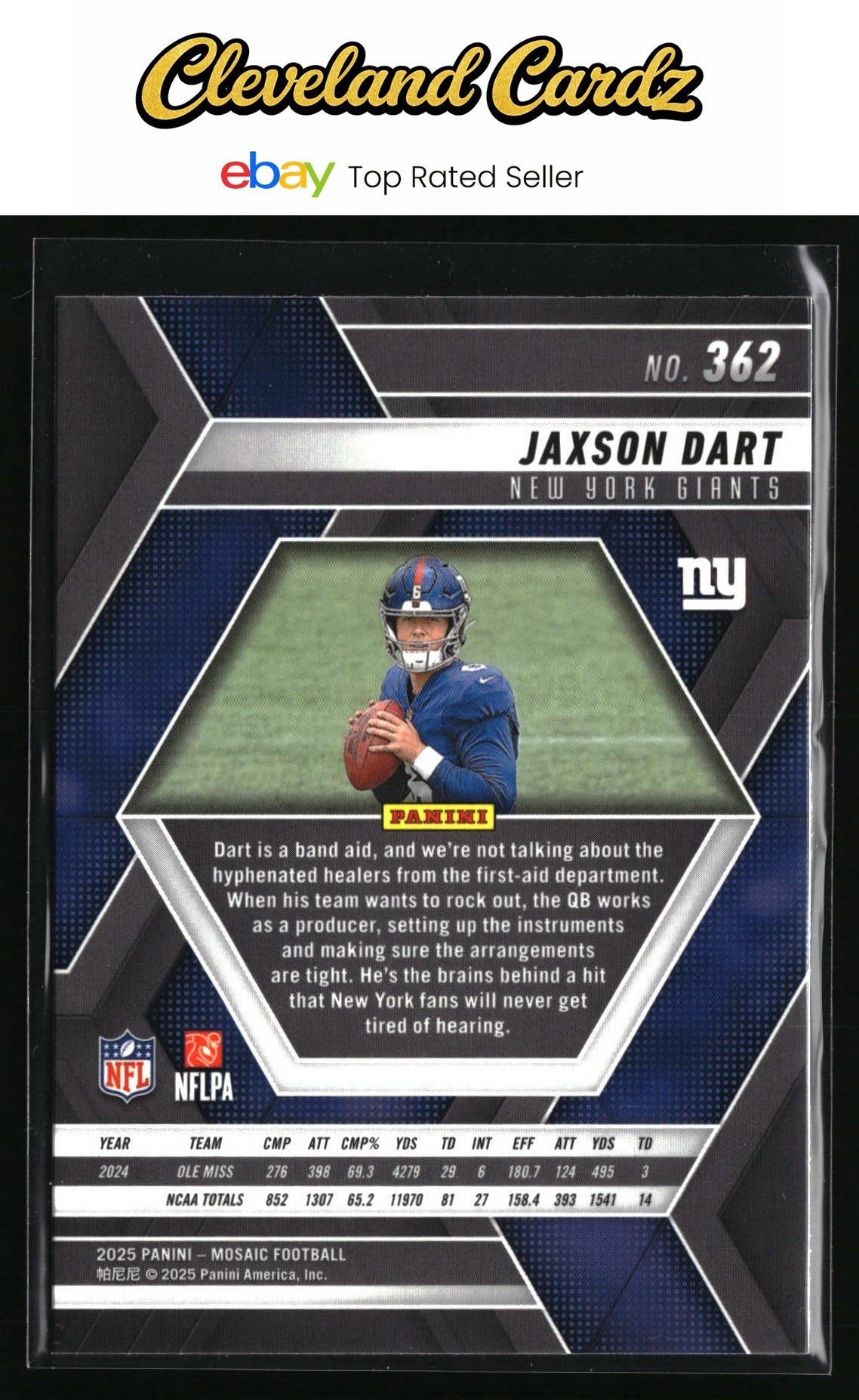 2025 Panini Mosaic #362 Jaxson Dart RC