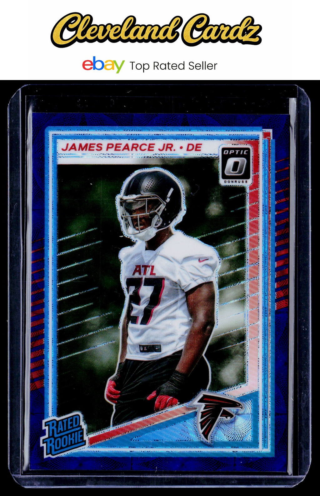 2025 Donruss Optic #240 James Pearce Jr. Purple Scope Rated Rookie