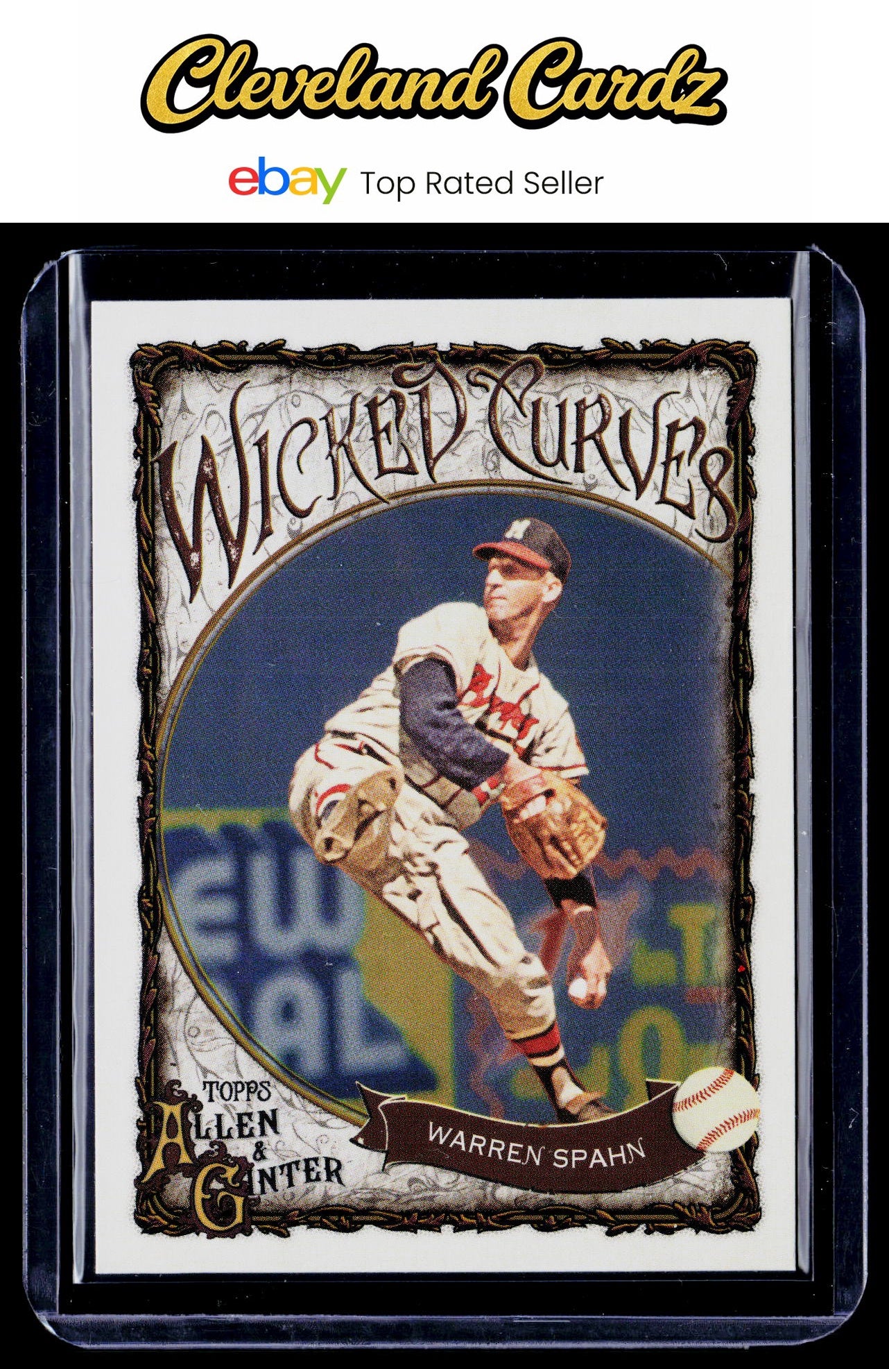 2025 Topps Allen & Ginter X #WC-22 Warren Spahn Wicked Curves