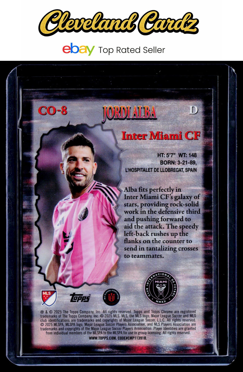 2025 Topps Chrome MLS #CO-8 Jordi Alba Class of Their Own