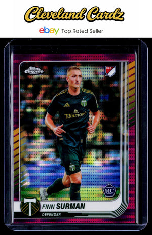 2025 Topps Chrome MLS #160 Finn Surman Magenta Pulsar Refractor
